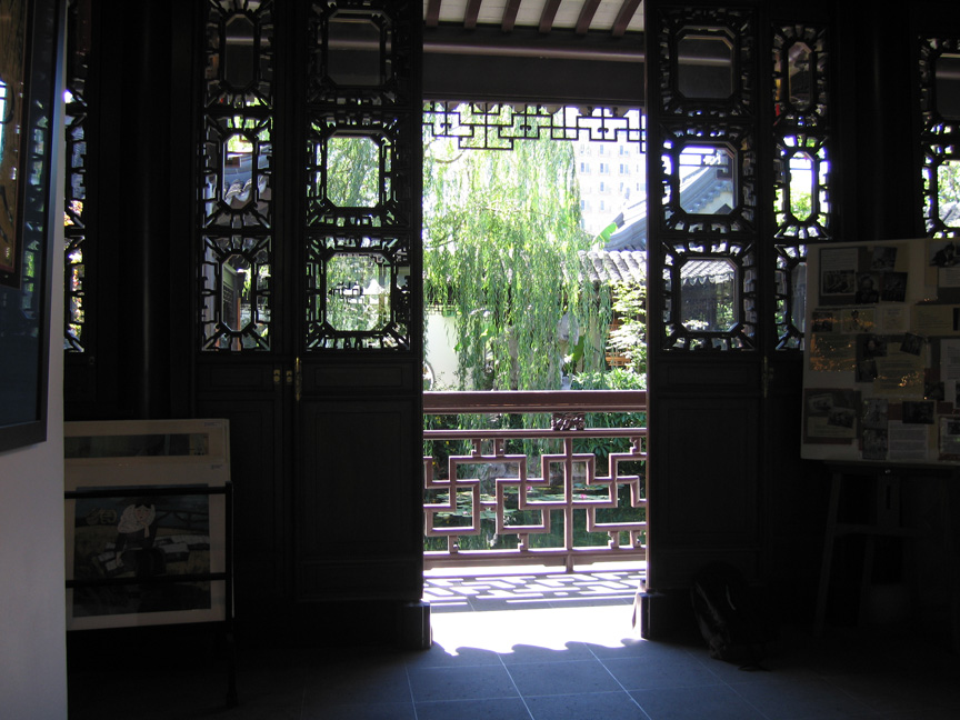 The Portland Classical Chinese Garden has ornate wood carvings!