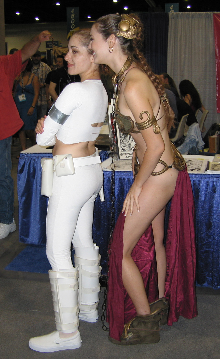 Princess Leia and slave girl Princess Leia!
