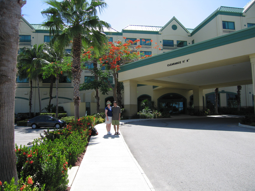 We stayed at the Courtyard Marriot on Grand Cayman.